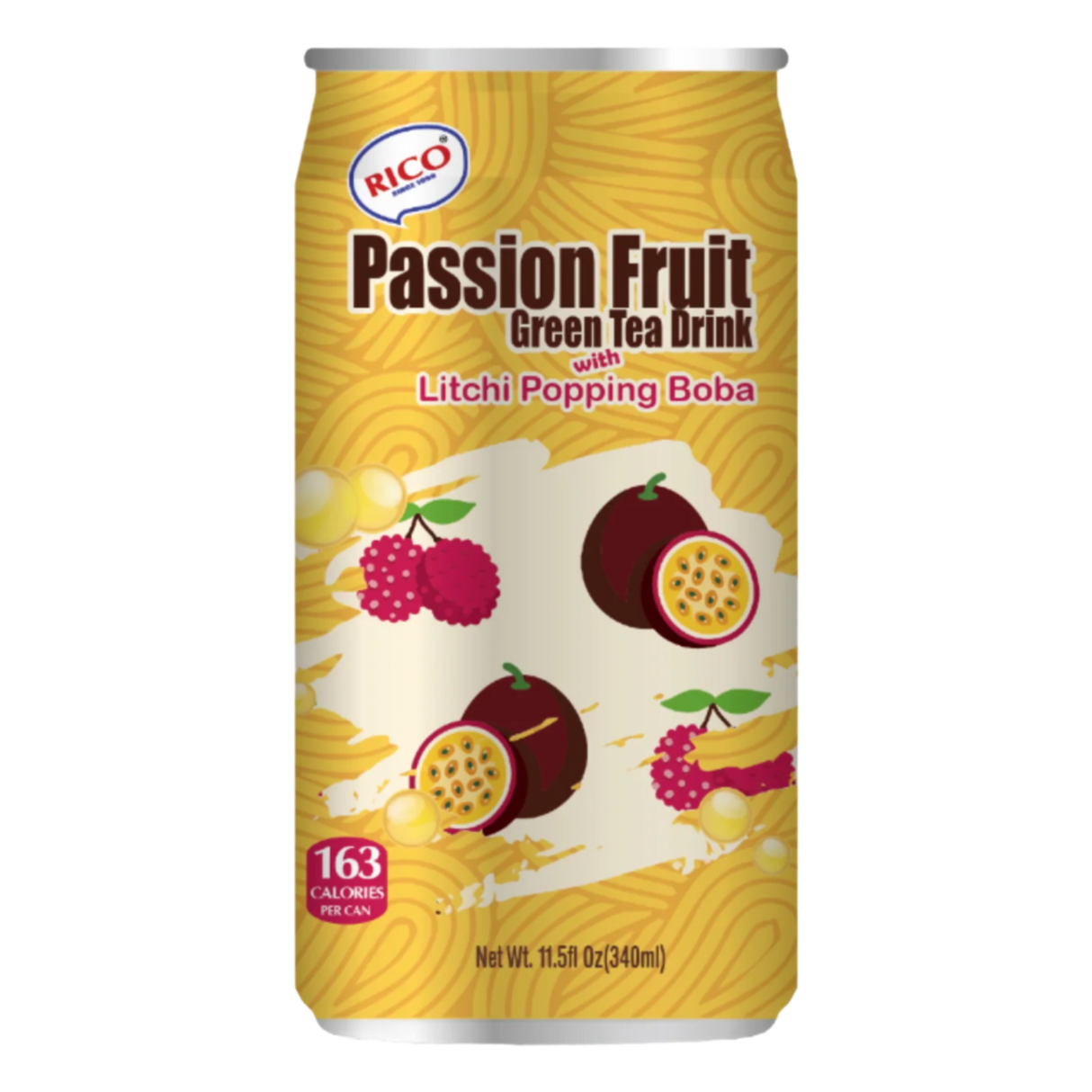 Green Bubble Tea with Passion Fruit RICO, 340 ml