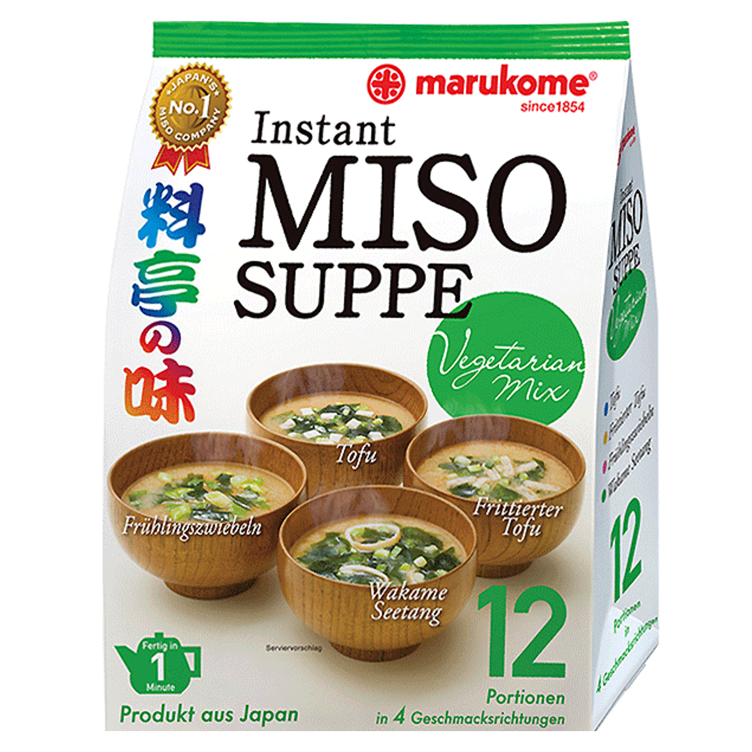 Tirpios vegetariškos miso sriubos mišinys (Ryotei No Aji) MARUKOME, 12 porcijų, 225 g