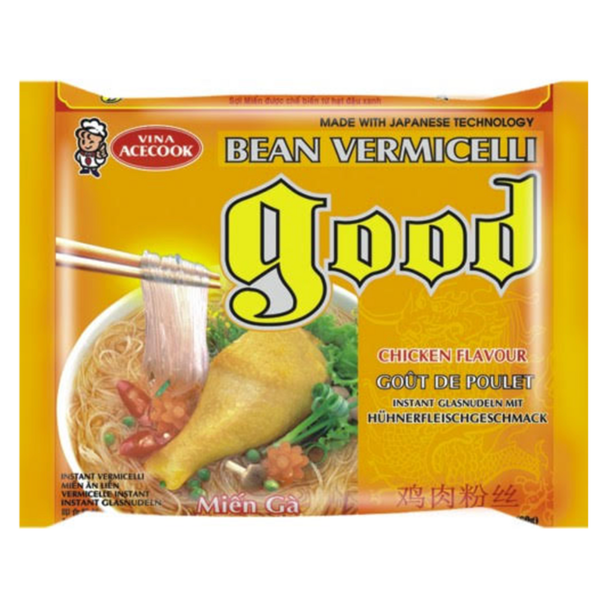 Greitai paruošiami vištienos skonio makaronai Good ACECOOK, 62 g