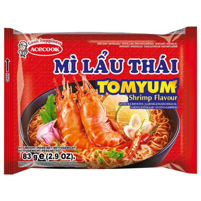 Instant Noodles Mi Lau Thai TomYum Shrimp ACECOOK, 83 g sachet