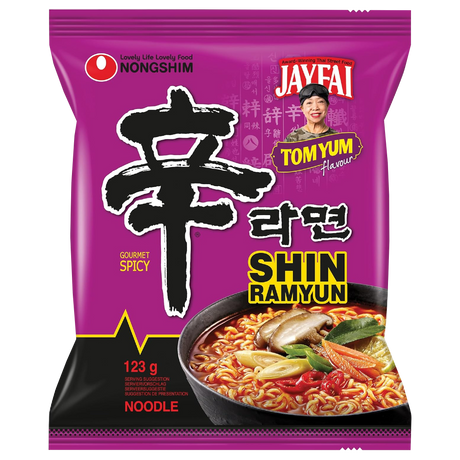Instant Noodles Shin Ramyun Tom Yum NONGSHIM, 123 g in a sachet