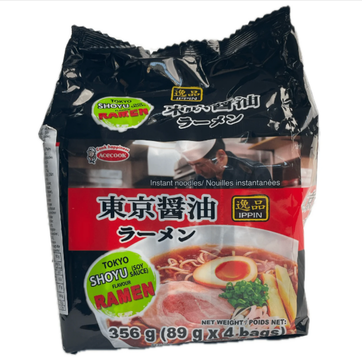 Greitai paruošiami makaronai Tokyo Shoyu Ramen ACECOOK, 4 maišeliai po 89 g