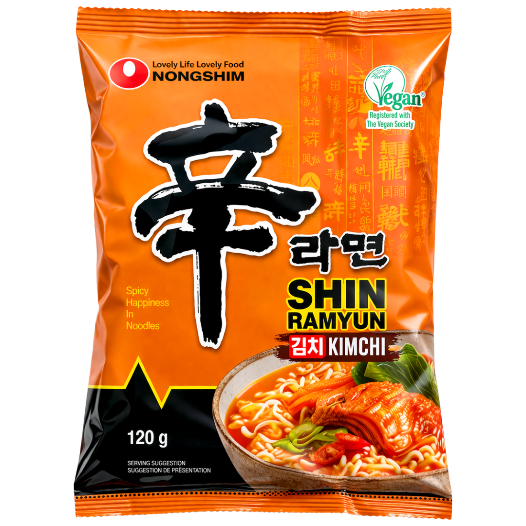 Instant Noodles with REAL Kimchi NONGSHIM, 120 g in a sachet