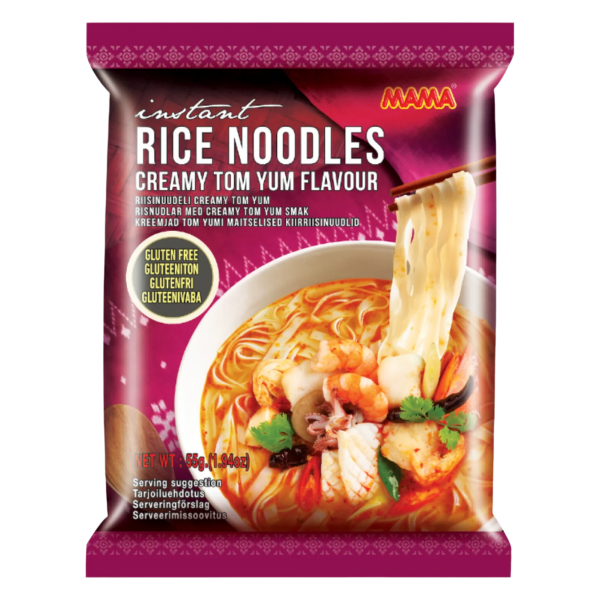 Instant Rice Noodles Creamy Tom Yum MAMA, 55 g