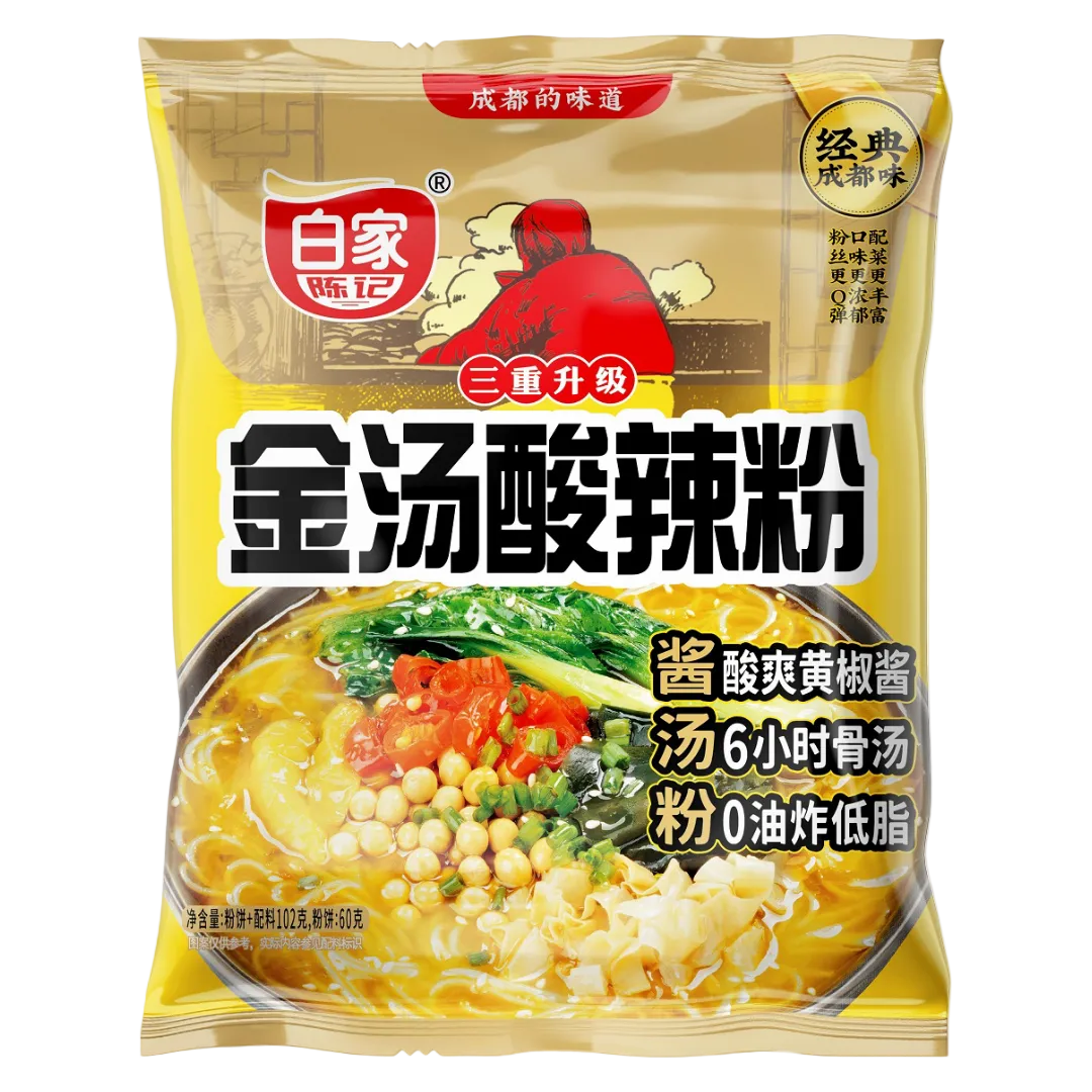 Greitai paruošiami rūgštūs makaronai BAIJIA, 102 g