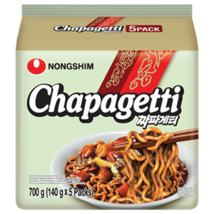 Greitai paruošiami makaronai (Chapagetti) Šeimos pakuotė NONGSHIM, 5 x 140 g, 700 g