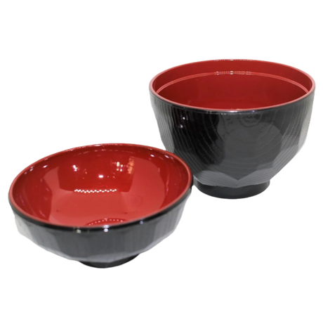 Miso soup bowl black/red ABS ø 10,5 cm JADE TEMPLE