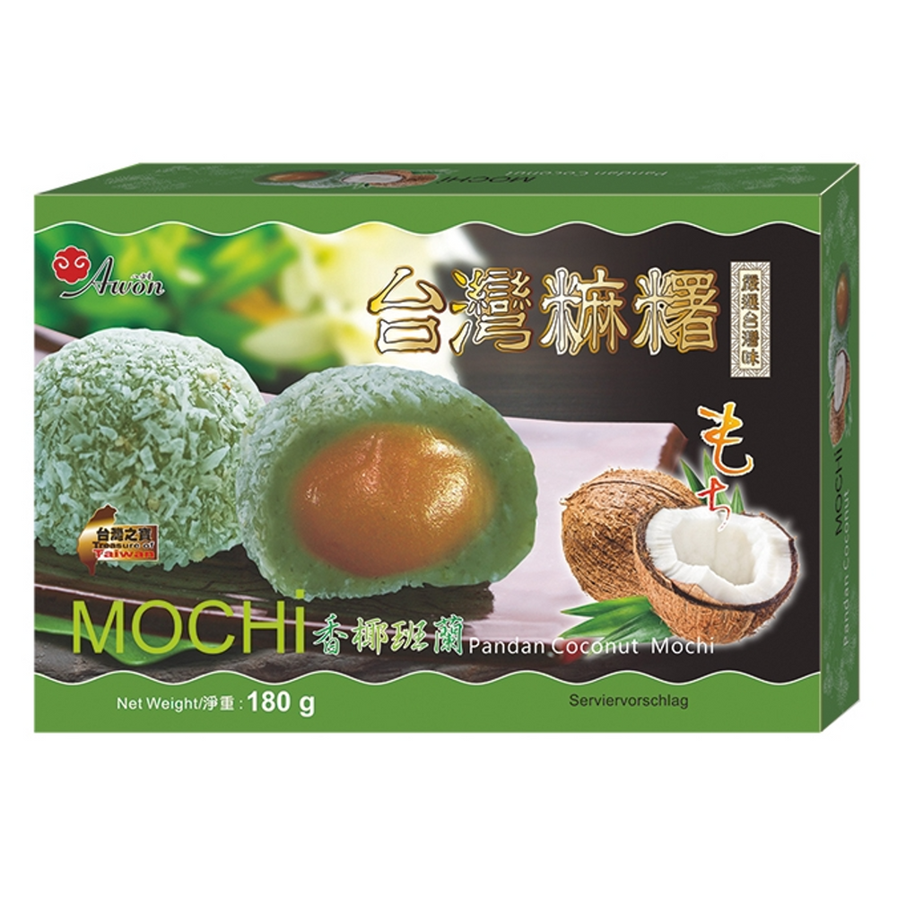 Mochi Coconut Pandan AWON, 180 g