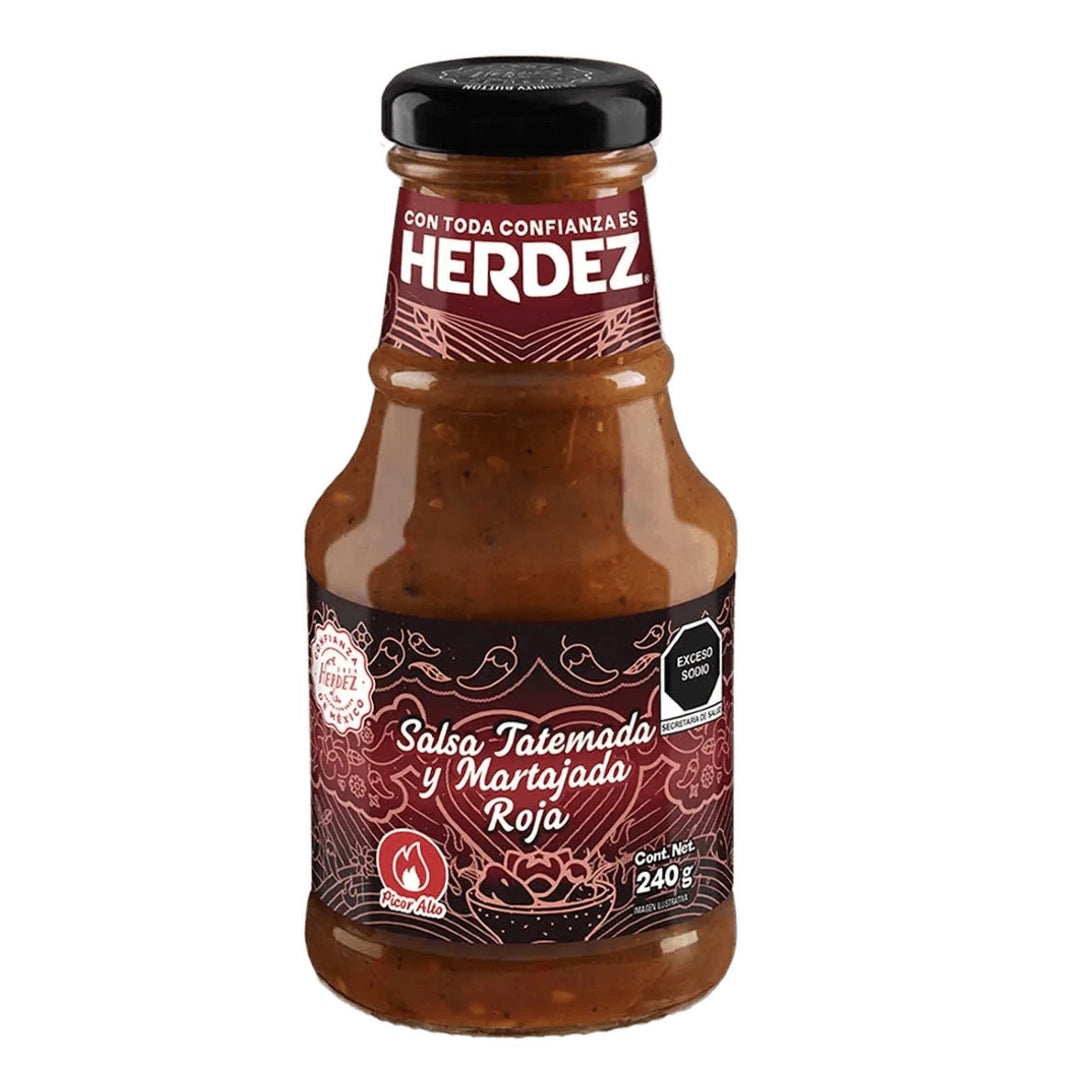 Roasted Salsa Roja HERDEZ (In Glass), 240 g