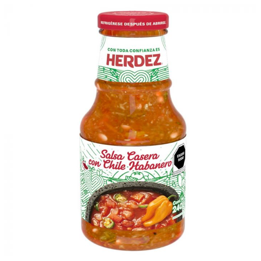 Salsa Casera with Habanero HERDEZ (In Glass), 240 g