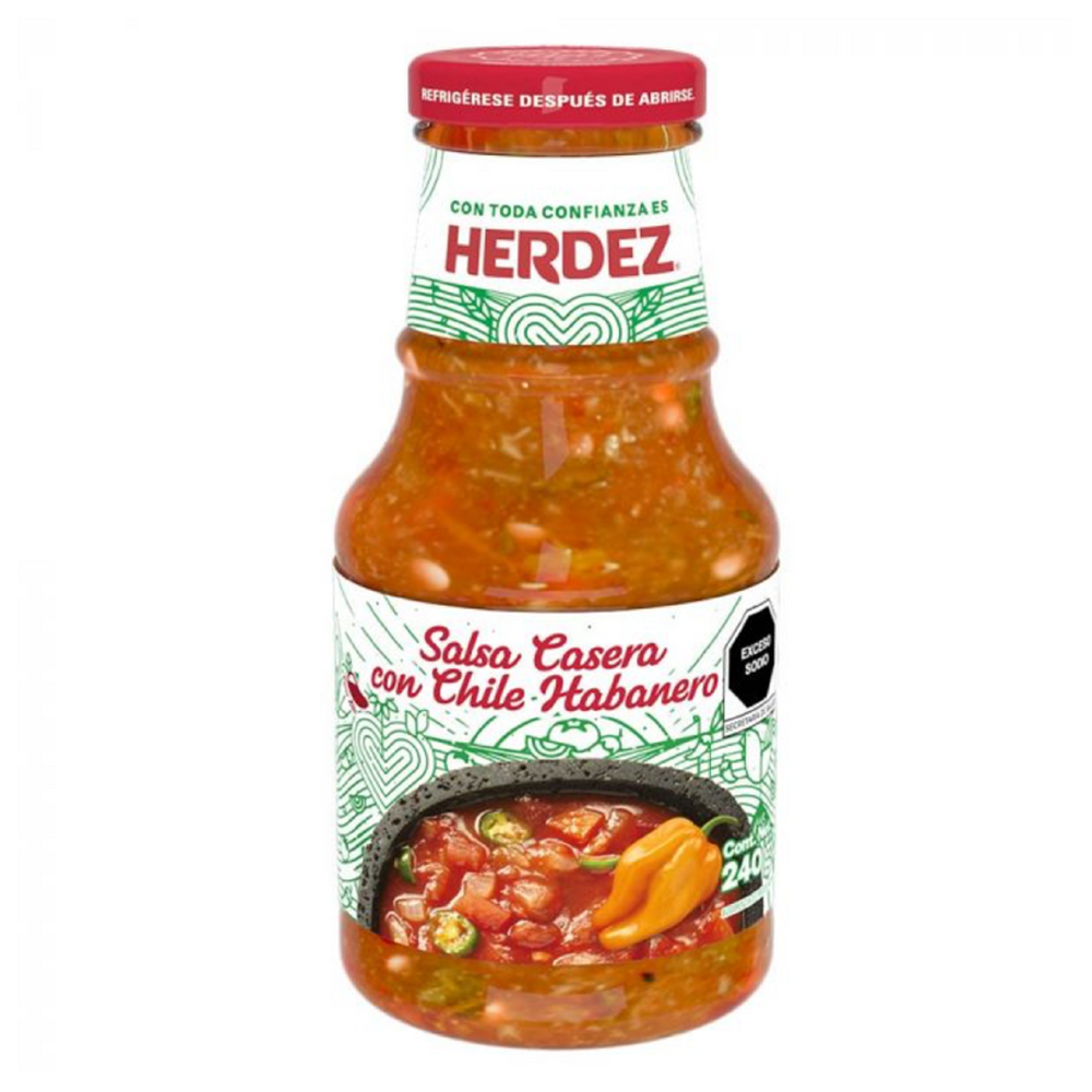 Salsa Casera su habanero HERDEZ (Stikliniame buteliuke), 240 g
