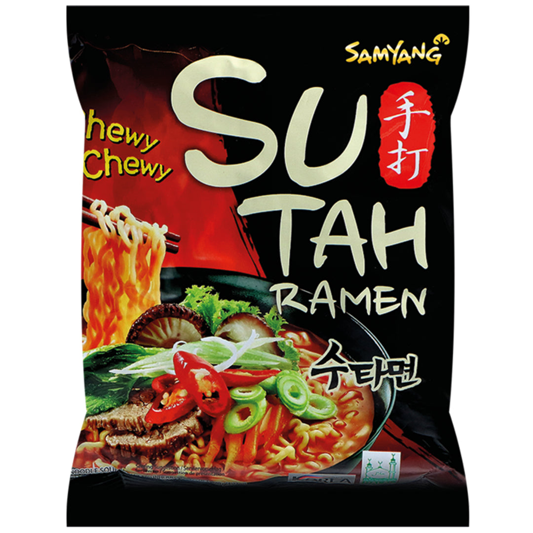 Sutah ramen makaronai Hot & Spicy jautienos skonio SAMYANG, 120 g