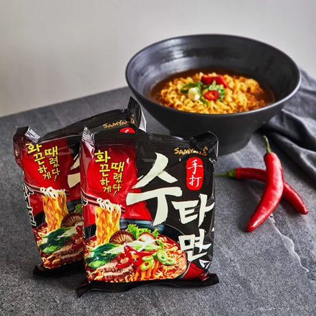 Sutah ramen makaronai Hot & Spicy jautienos skonio SAMYANG, 120 g