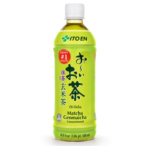 Unsweetened Matcha Genmaicha Green Tea (Oi Cha!) ITO EN, 500 ml