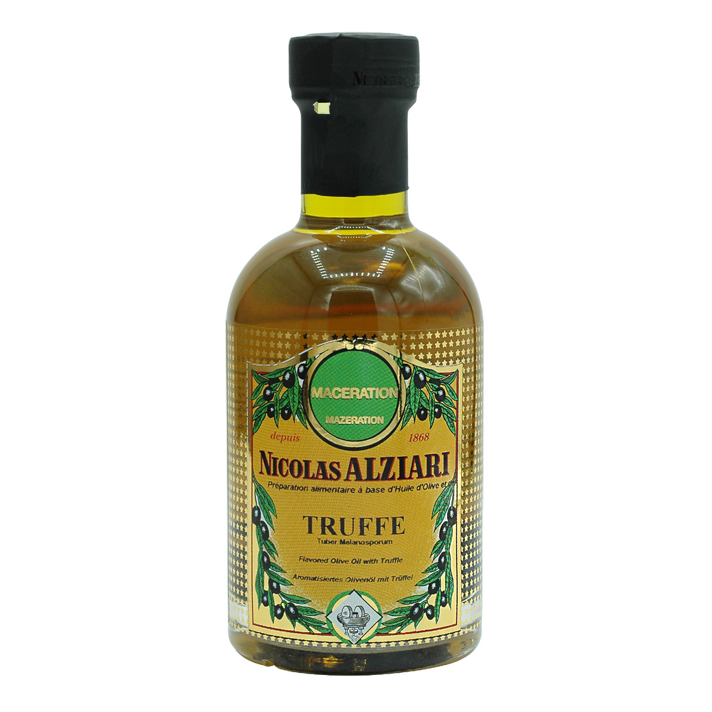 Truffle Infused Olive Oil NICOLAS ALZIARI (In Glass Bottle), 200 ml