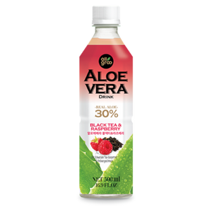 Aloe Vera Drink with Black Tea Raspberry ALLGROO, 500 ml