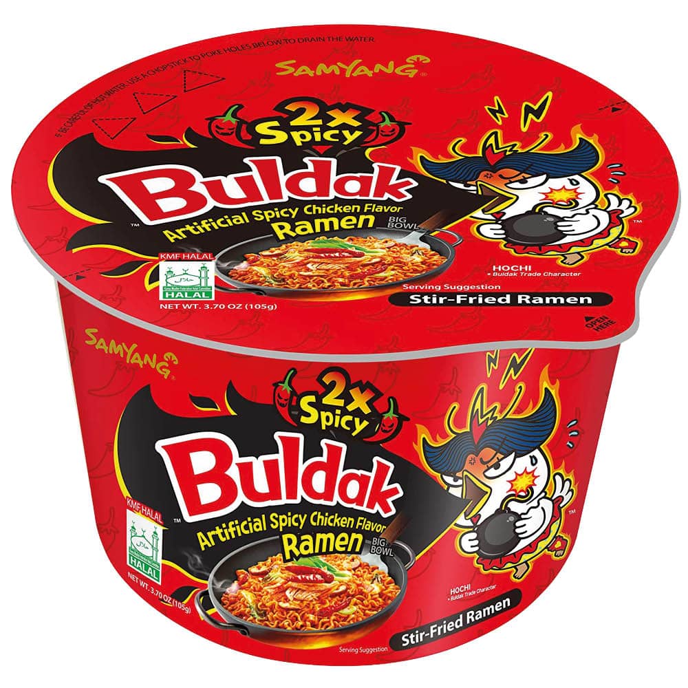 Buldak 2x Spicy Extreme Hot Chicken Ramen Big Bowl SAMYANG 105 G YOUMAME buldak-2x-spicy-extreme-hot-chicken-ramen-big-bowl-samyang-105-g-youmame
