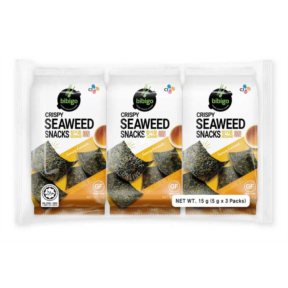 Crispy Seaweed Snack (3 pack) BIBIGO, 15 g