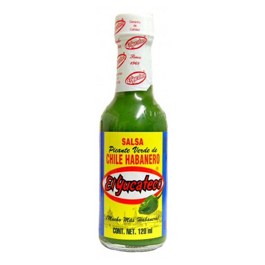 Hot Sauce Chile Green Habanero EL YUCATECO, 120 ml