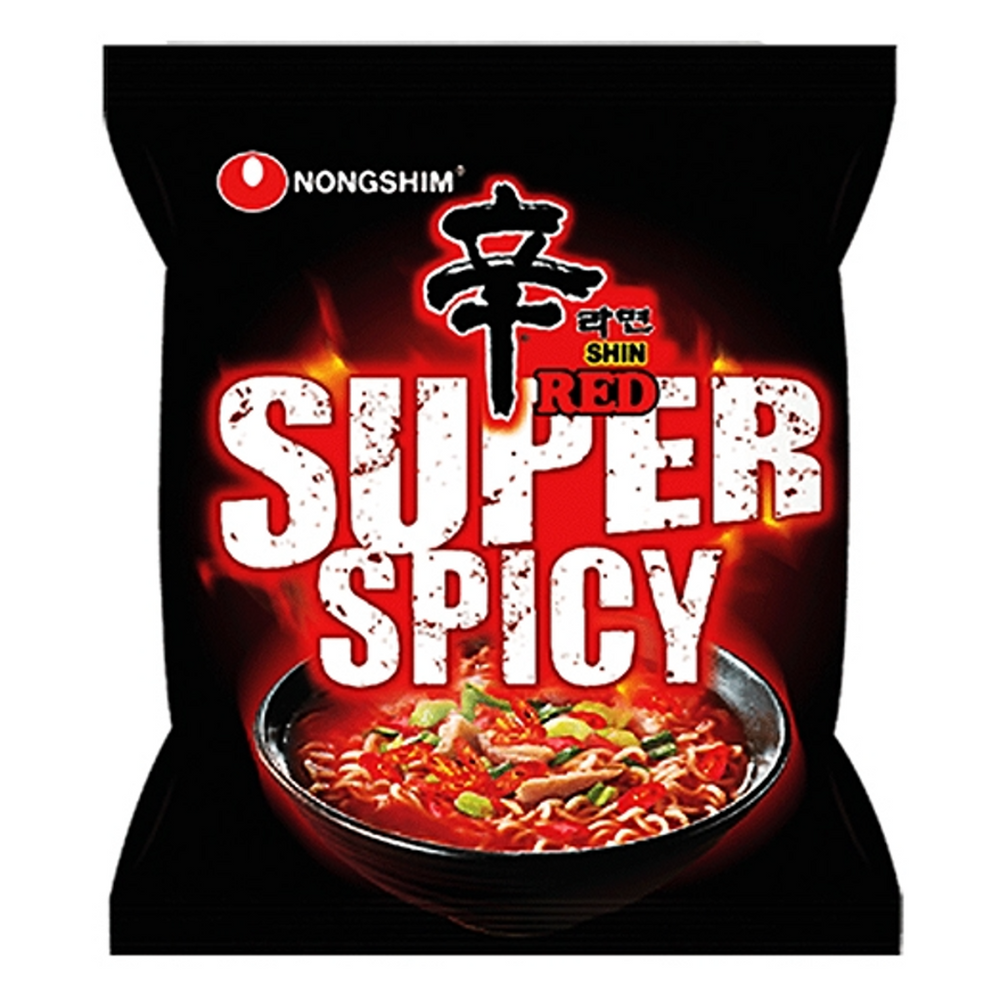 Greitai paruošiami makaronai Shin Red Super Spicy NONGSHIM, 120 g