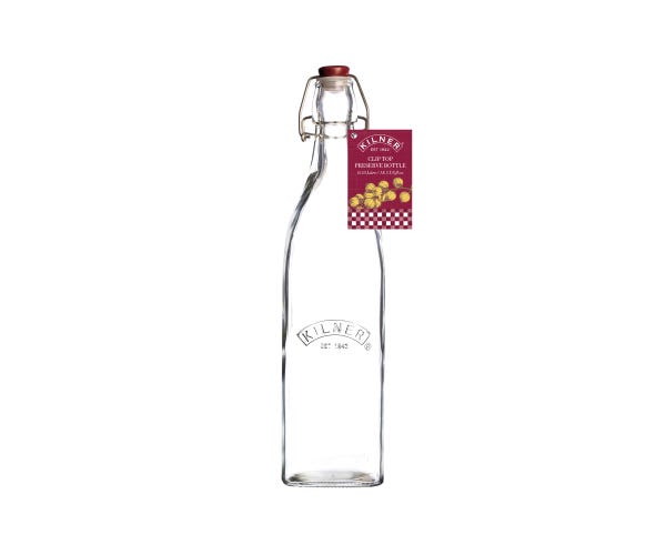 KILNER stačiakampiai buteliai su kamšteliais (0,55 arba 1 litro)