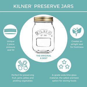 
                
                    Įkelkite vaizdą į galerijos peržiūros priemonę,KILNER konservavimo stiklainiai (0,5 arba 1 litro)
                
            