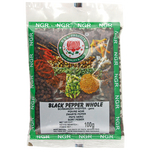Pepper, black, whole NGR India, 100 g