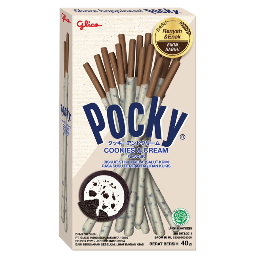 Pocky Cookies &amp; Cream GLICO, 47 g