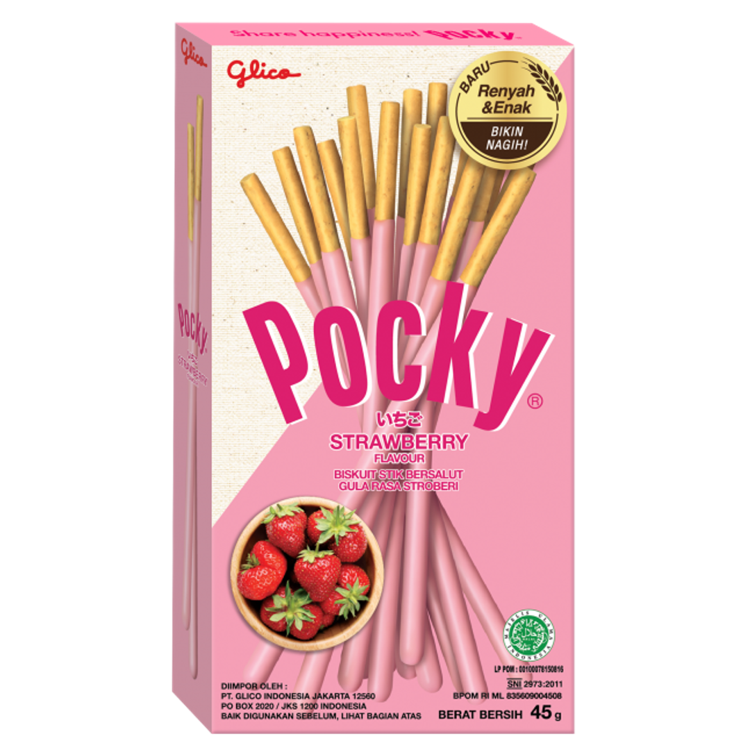 Pocky Strawberry GLICO, 47 g