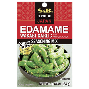 Seasoning Mix for Edamame Wassabi Garlic S&B, 24 g