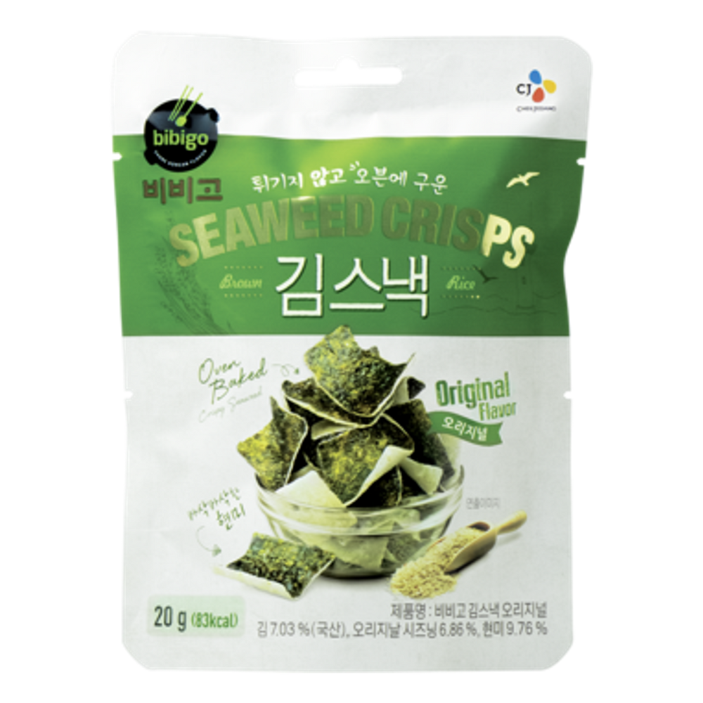 Seaweed Rice Crisps (Original flavour) BIBIGO, 20g