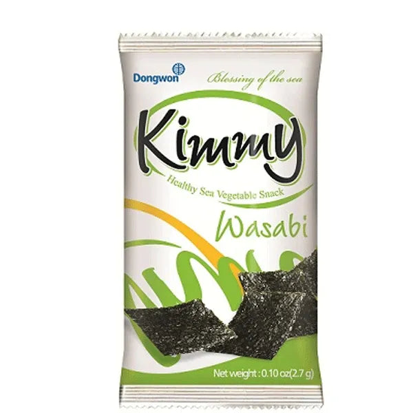 Jūros dumblių užkandis Kimmy vasabi skonio DONGWON (8 pak. x 2.7g), 21,6 g