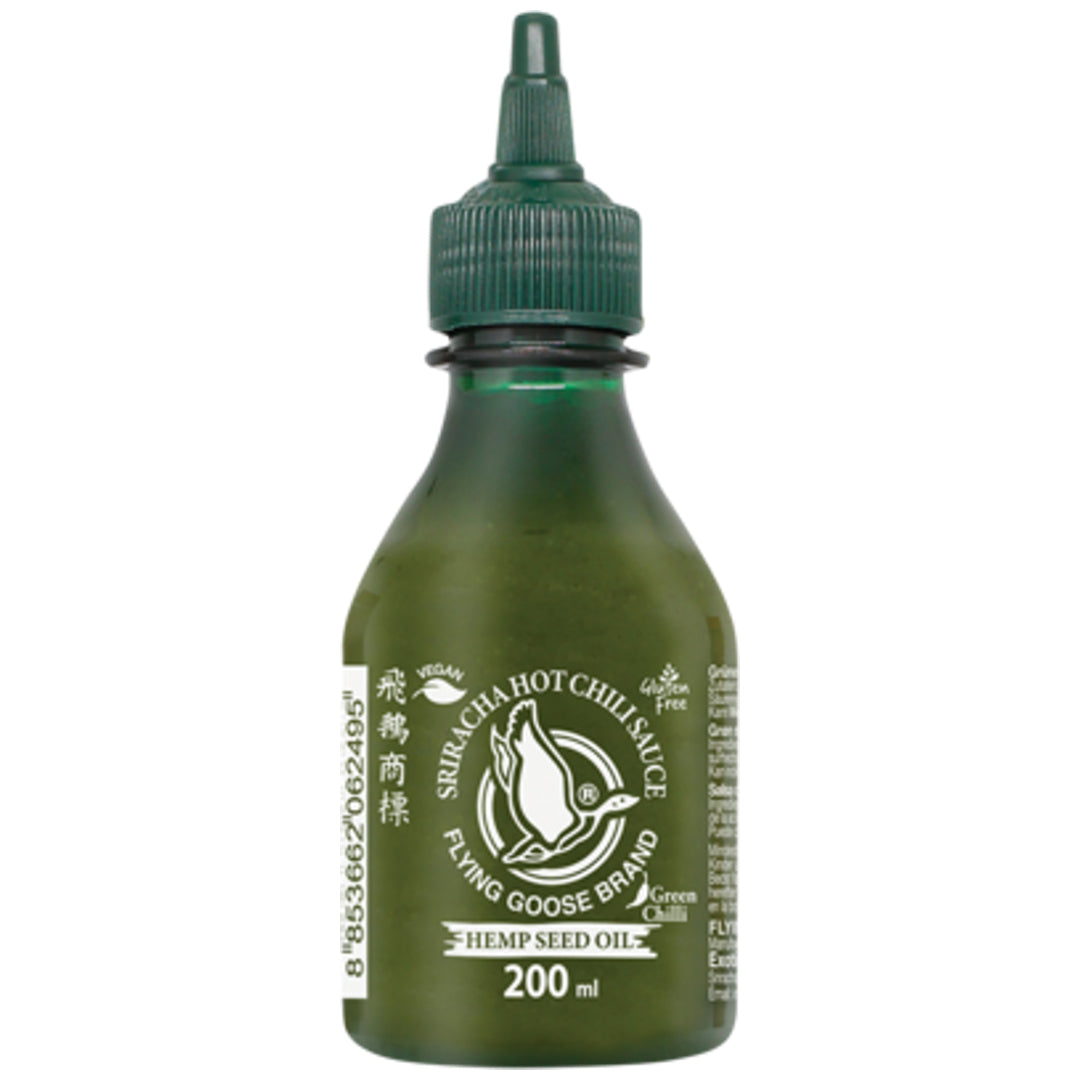 Sriracha Green Chilli with Hemp Seed Oil FLYING GOOSE, 200 ml