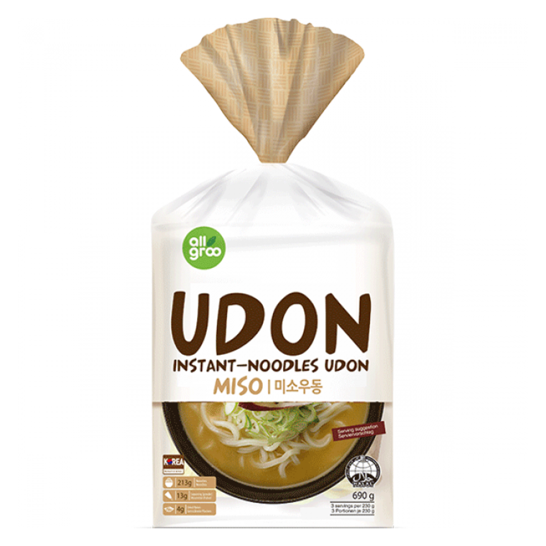 Udon Noodles Miso 3 portions ALLGROO, 690 g